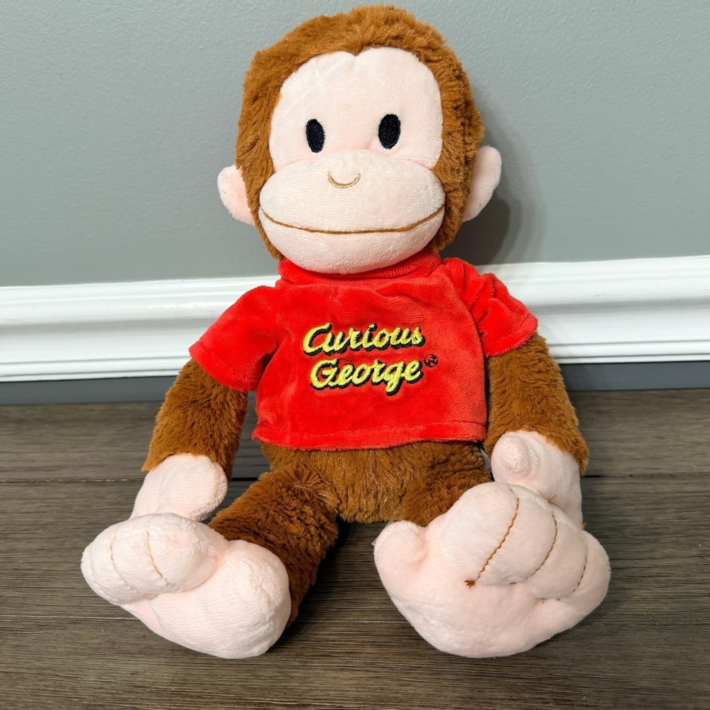 Animal Adventure Curious George Plush Monkey Stuffed Animal Toy Story Book